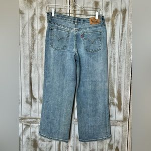 Levi’s Cropped Wide Leg Jeans Girls SZ 16 Regular